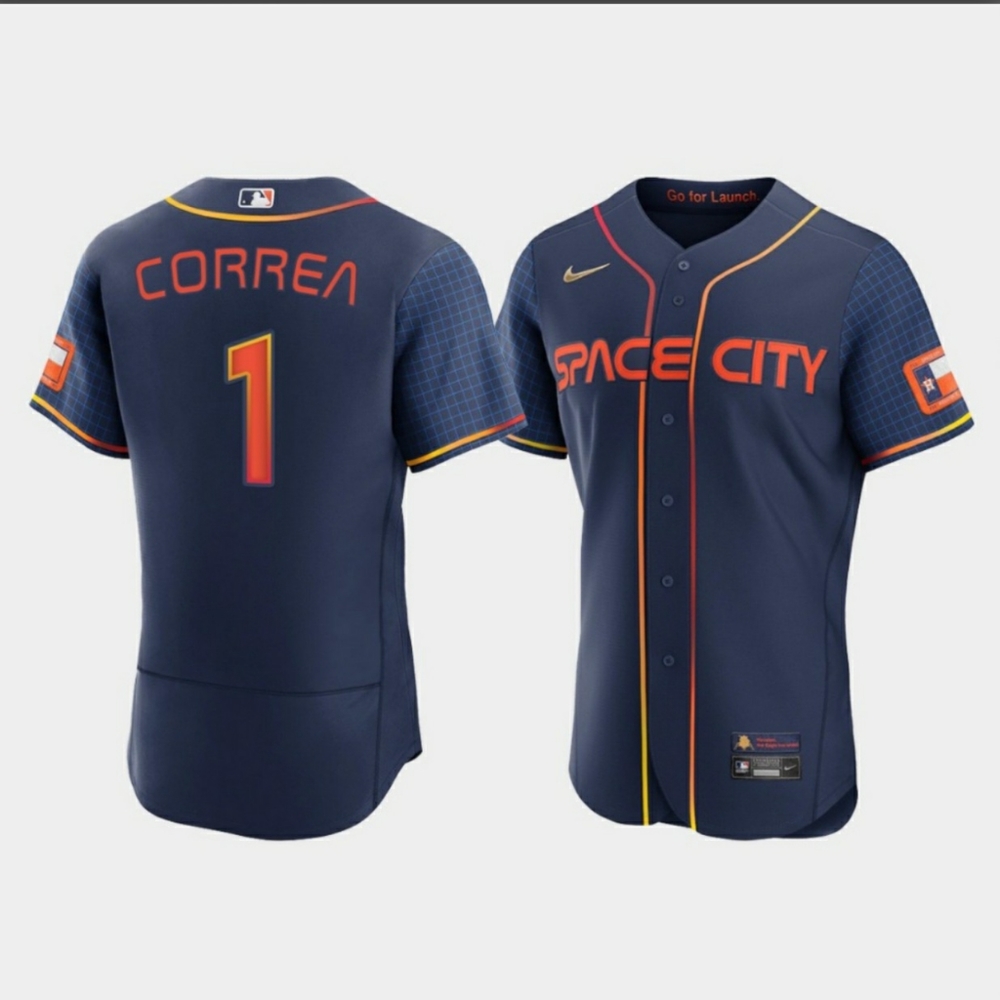 Nike Houston Astros City Connect Space City Jersey Correa Mens XXLarge 2022 MLB